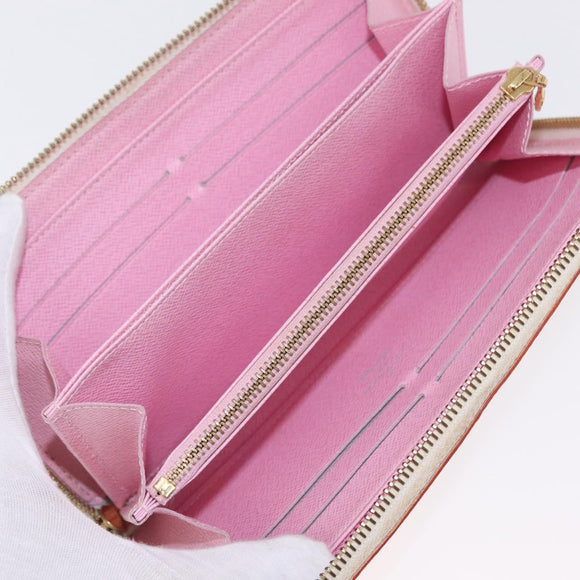 LOUIS VUITTON Monogram Multicolor Zippy Long Wallet White M60241 LV Auth 206935