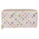 LOUIS VUITTON Monogram Multicolor Zippy Long Wallet White M60241 LV Auth 206935-13