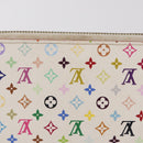 LOUIS VUITTON Monogram Multicolor Zippy Long Wallet White M60241 LV Auth 206935-3