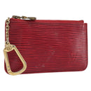 LOUIS VUITTON Epi Pochette Cles Coin Purse Red M63807 LV Auth 206937-1