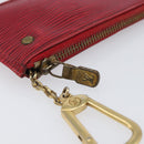 LOUIS VUITTON Epi Pochette Cles Coin Purse Red M63807 LV Auth 206937-9