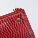 LOUIS VUITTON Epi Pochette Cles Coin Purse Red M63807 LV Auth 206937-17
