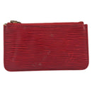 LOUIS VUITTON Epi Pochette Cles Coin Purse Red M63807 LV Auth 206937-13
