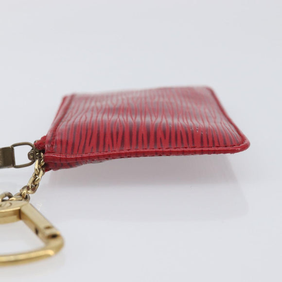 LOUIS VUITTON Epi Pochette Cles Coin Purse Red M63807 LV Auth 206937