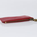 LOUIS VUITTON Epi Pochette Cles Coin Purse Red M63807 LV Auth 206937-5