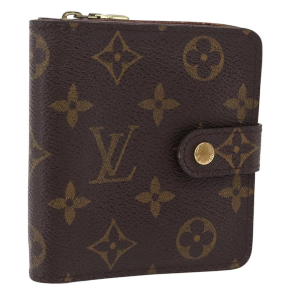 LOUIS VUITTON Monogram Compact Zip Wallet M61667 LV Auth 206938