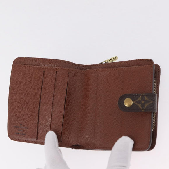 LOUIS VUITTON Monogram Compact Zip Wallet M61667 LV Auth 206938
