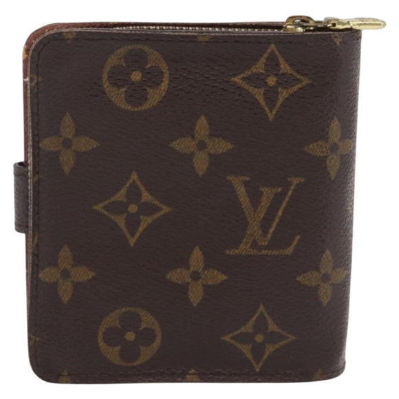LOUIS VUITTON Monogram Compact Zip Wallet M61667 LV Auth 206938