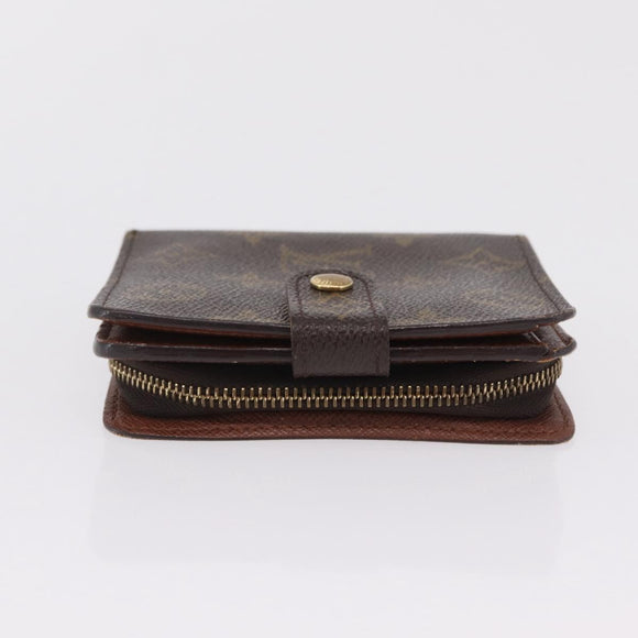LOUIS VUITTON Monogram Compact Zip Wallet M61667 LV Auth 206938
