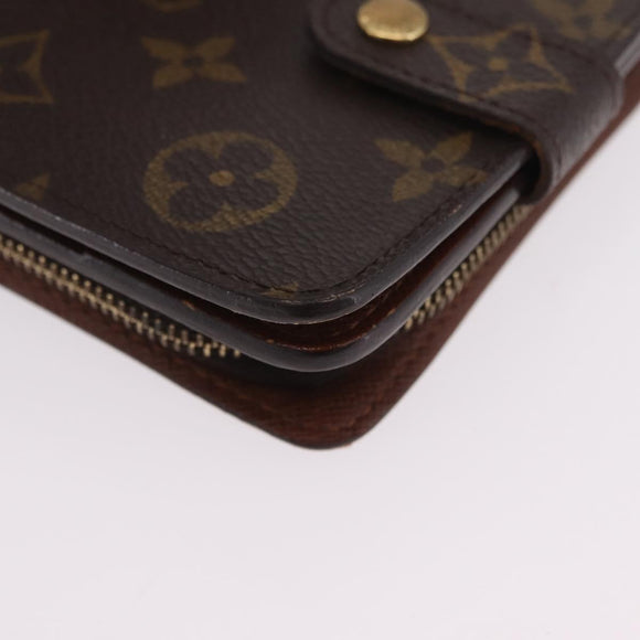 LOUIS VUITTON Monogram Compact Zip Wallet M61667 LV Auth 206938