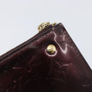 LOUIS VUITTON Monogram Vernis Pochette Cles Purse Amarante M93518 LV Auth 206941-17