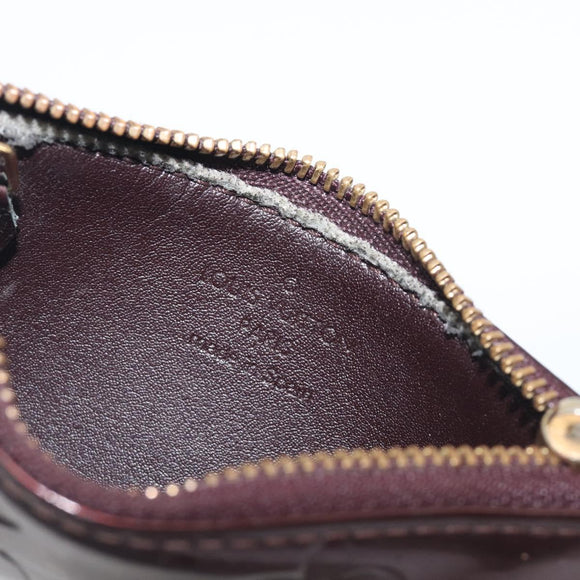 LOUIS VUITTON Monogram Vernis Pochette Cles Purse Amarante M93518 LV Auth 206941