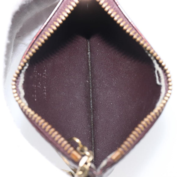 LOUIS VUITTON Monogram Vernis Pochette Cles Purse Amarante M93518 LV Auth 206941