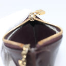 LOUIS VUITTON Monogram Vernis Pochette Cles Purse Amarante M93518 LV Auth 206941-19