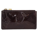LOUIS VUITTON Monogram Vernis Pochette Cles Purse Amarante M93518 LV Auth 206941-13