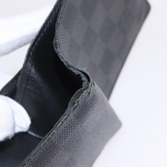 LOUIS VUITTON Damier Graphite Monogram Portefeuille Marco 2 Set Auth 206946