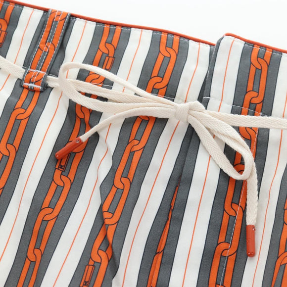 LOUIS VUITTON Pants Cotton 40 Orange LV Auth 206947M