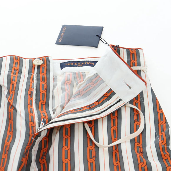LOUIS VUITTON Pants Cotton 40 Orange LV Auth 206947M