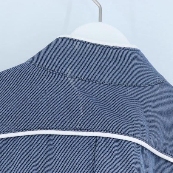 LOUIS VUITTON All-in-one Jumpsuit Wool Light Blue Silver LV Auth 206948