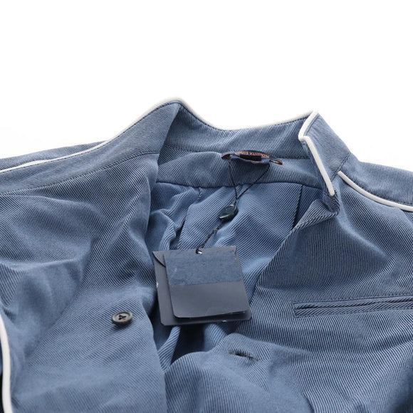 LOUIS VUITTON All-in-one Jumpsuit Wool Light Blue Silver LV Auth 206948