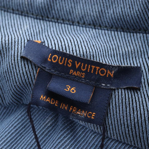 LOUIS VUITTON All-in-one Jumpsuit Wool Light Blue Silver LV Auth 206948