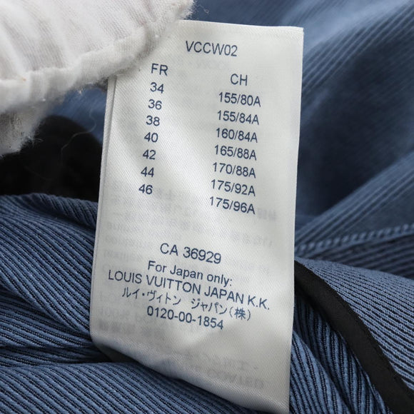 LOUIS VUITTON All-in-one Jumpsuit Wool Light Blue Silver LV Auth 206948