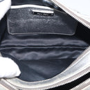 Miu Miu Matelasse Shoulder Bag Leather Silver Auth 206966A-18