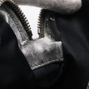 Miu Miu Matelasse Shoulder Bag Leather Silver Auth 206966A-21