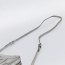 Miu Miu Matelasse Shoulder Bag Leather Silver Auth 206966A-8