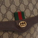 GUCCI GG Supreme Web Sherry Line Bag PVC Beige Gold 904 02 084 Auth 206972-17