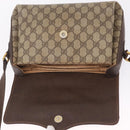 GUCCI GG Supreme Web Sherry Line Bag PVC Beige Gold 904 02 084 Auth 206972-19