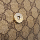 GUCCI GG Supreme Web Sherry Line Bag PVC Beige Gold 904 02 084 Auth 206972-21