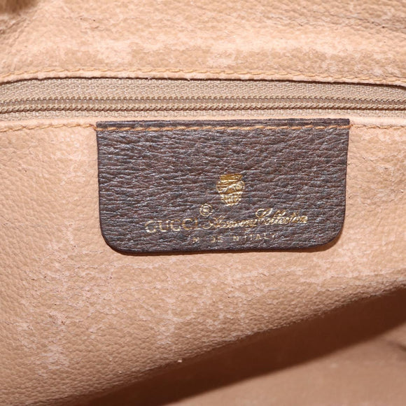 GUCCI GG Supreme Web Sherry Line Bag PVC Beige Gold 904 02 084 Auth 206972