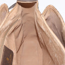 GUCCI GG Supreme Web Sherry Line Bag PVC Beige Gold 904 02 084 Auth 206972-24
