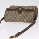 GUCCI GG Supreme Web Sherry Line Bag PVC Beige Gold 904 02 084 Auth 206972-7