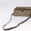 GUCCI GG Supreme Web Sherry Line Bag PVC Beige Gold 904 02 084 Auth 206972-8