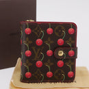 LOUIS VUITTON Monogram Cherry Compact Zip Bifold Wallet M95005 LV Auth 206975M-25