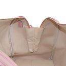 MCM Vicetos Boston Bag PVC Leather 2way Pink Gold Auth 206976M-25