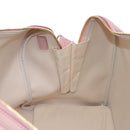MCM Vicetos Boston Bag PVC Leather 2way Pink Gold Auth 206976M-27