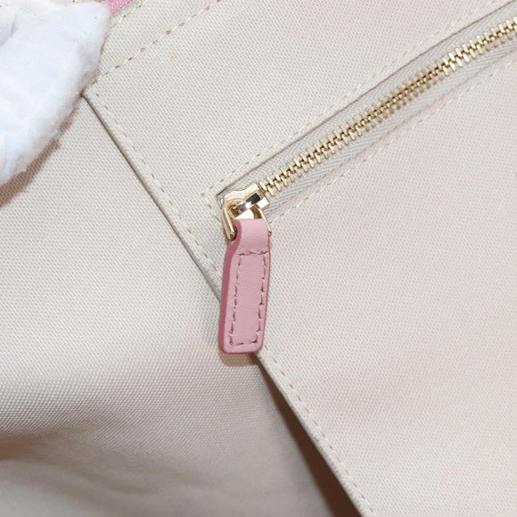 MCM Vicetos Boston Bag PVC Leather 2way Pink Gold Auth 206976M