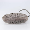 Miu Miu Matelasse Shoulder Bag Vitellolux 2way Gray Gold Auth 206977A-11