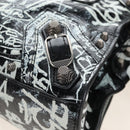 Balenciaga Neo Kago City XS Graffiti Bag Leather White 700940 Auth 206979SAM-15