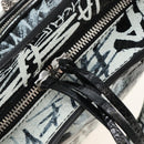 Balenciaga Neo Kago City XS Graffiti Bag Leather White 700940 Auth 206979SAM-26