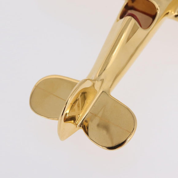LOUIS VUITTON Airplane Paper Weight Gold GI1158 LV Auth 206982SM