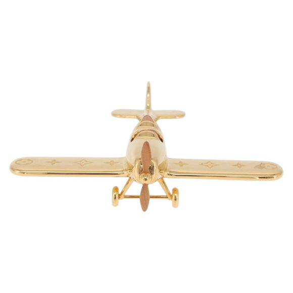 LOUIS VUITTON Airplane Paper Weight Gold GI1158 LV Auth 206982SM