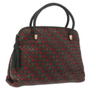 Bottega Veneta INTRECCIATO Hand Bag Leather Red Gold 113087 Auth 207000-1