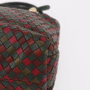 Bottega Veneta INTRECCIATO Hand Bag Leather Red Gold 113087 Auth 207000-13