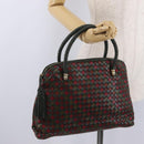 Bottega Veneta INTRECCIATO Hand Bag Leather Red Gold 113087 Auth 207000-22