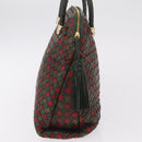 Bottega Veneta INTRECCIATO Hand Bag Leather Red Gold 113087 Auth 207000-5