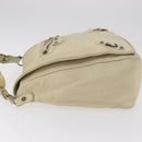 Balenciaga The Men's Bassas Shoulder Bag Leather Ivory Auth 207002-6